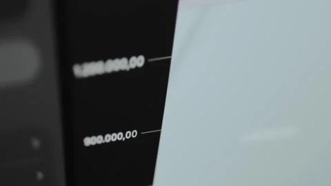 Chart with large monetary values on the y axis Stock Footage 329762460