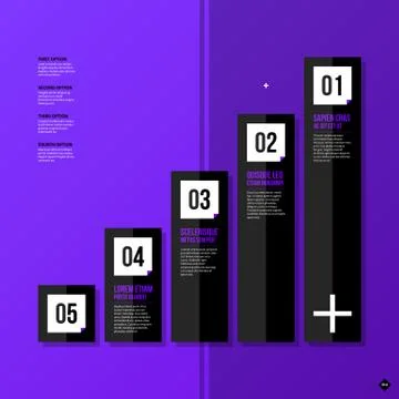 Chart layout with vertical elements. EPS10 vector template Illustrazione stock