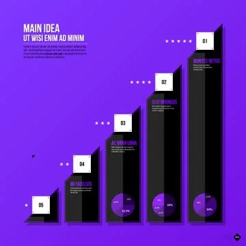 Chart layout with vertical elements. EPS10 vector template Stock Illustration