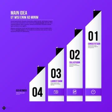 Chart layout with vertical elements. EPS10 vector template Stock Illustration