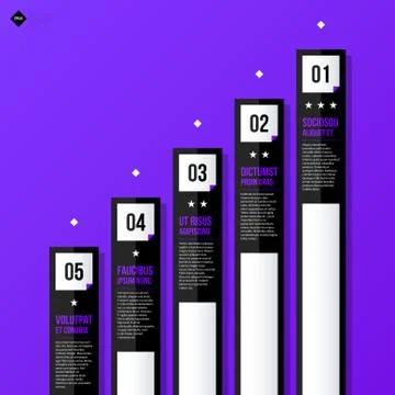 Chart layout with vertical elements. EPS10 vector template Ilustración de archivo