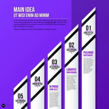 Chart layout with vertical elements. EPS10 vector template Ilustración de archivo