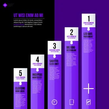 Chart layout with vertical elements. EPS10 vector template Stock Illustration