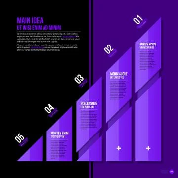 Chart layout with vertical elements. EPS10 vector template Stock Illustration