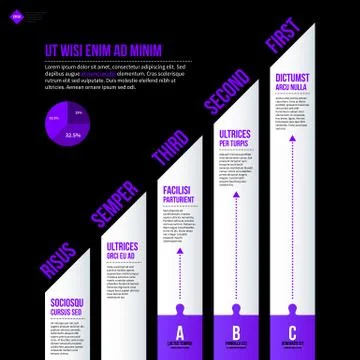 Chart layout with vertical elements. EPS10 vector template Stock Illustration