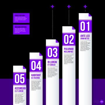 Chart layout with vertical elements. EPS10 vector template イラスト素材