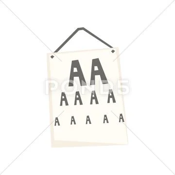 Chart With Letters For Eyesight Examination Stock Illustration