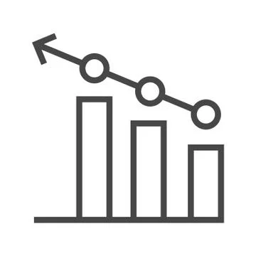 Chart Line Icon Illustrazione stock
