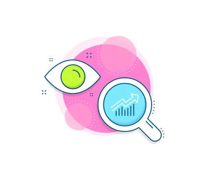 Chart line icon. Report graph sign. Vector Stock Illustration