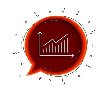 Chart line icon. Report graph sign. Vector Illustrazione stock