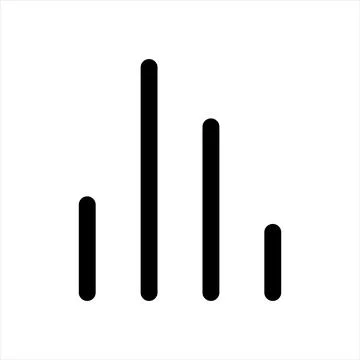 Chart line icon vector illustration isolated on white background Ilustração Stock