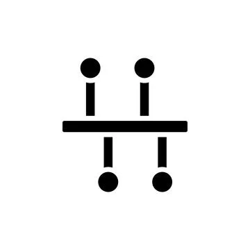 Chart line point icon. Simple business performance icons for ui and ux, website Stock Illustration