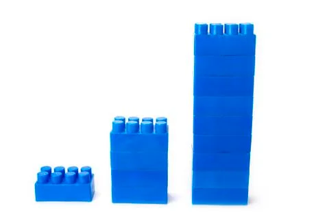 Chart made from lego. Competition creativity concept Stock Photos
