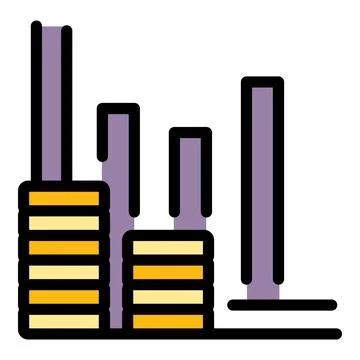 Chart market studies icon vector flat Stock Illustration