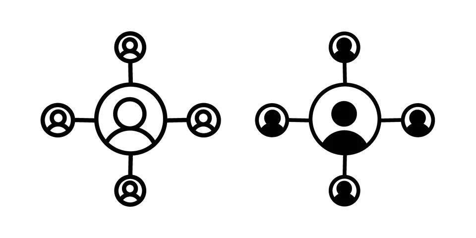 Chart network icon Illustration set. Vector Eps10 for apps Stock Illustration