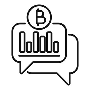 Chart online icon outline vector. Tech payment crypto Stock Illustration