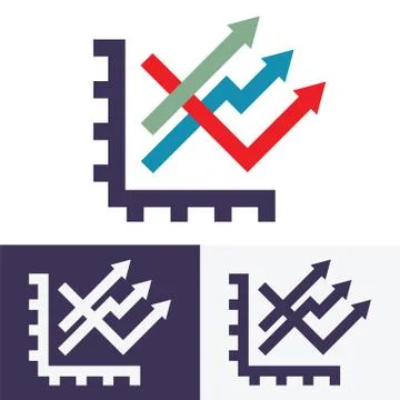 Chart options vector icons Stock Illustration