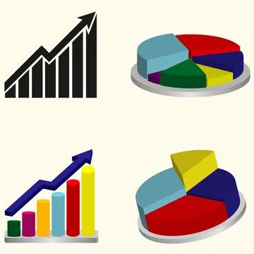 Chart or graph sign Stock Illustration
