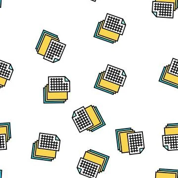 Chart paper list vector seamless pattern Stock Illustration