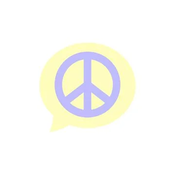 Chart, peace icon. Simple color vector elements of flower children icons for ui Stock Illustration