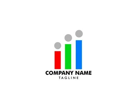 Chart People Logo Template Design Vector Stock Illustration