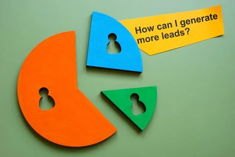 Chart with phrase how can I generate more leads. marketing strategy and bus.. Stock Photos