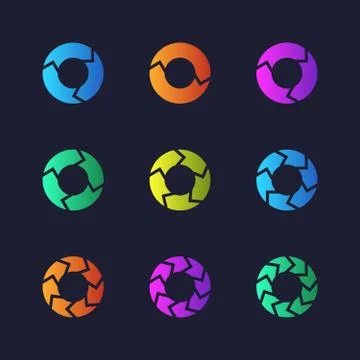 Chart pie circular diagrams with options. Vector marketing graphs, infochart Stock Illustration