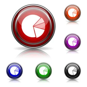 Chart pie icon Stock Illustration