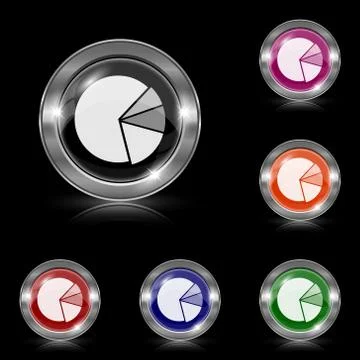 Chart pie icon Illustrazione stock