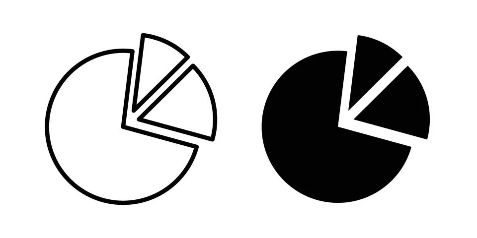Chart pie icon Illustration set. Vector Eps10 for apps Stock Illustration