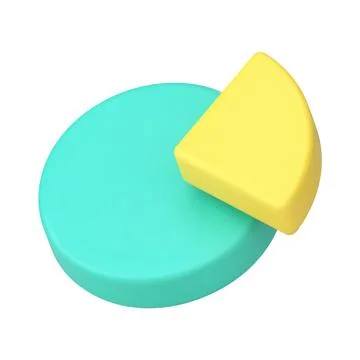 Chart pie with part segment business presentation financial analyzing 3d icon Illustrazione stock
