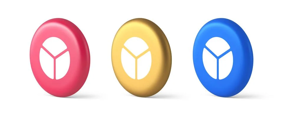 Chart pie three section button financial presentation business analyzing we.. イラスト素材