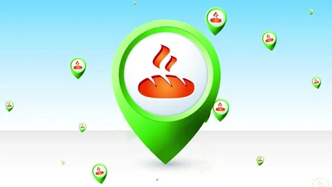 chart pin indicator icon with an anchor ... | Stock Video | Pond5