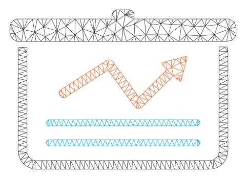 Chart Polygonal Frame Vector Mesh Illustration Stock Illustration