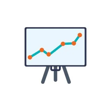 Chart presentation board 스톡 일러스트