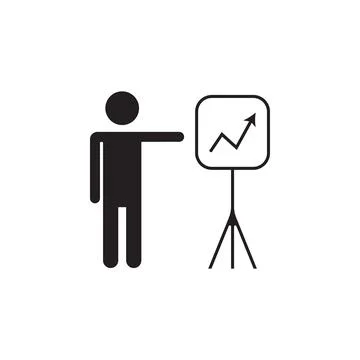 Chart presentation icon. Detailed icon of friendship and relationships icon Illustrazione stock