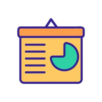 Chart presentation icon vector. Isolated contour symbol illustration Stock Illustration