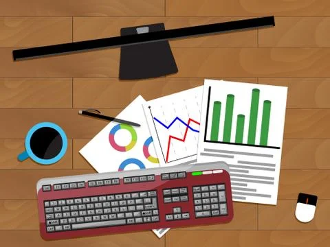 	Chart profit document イラスト素材