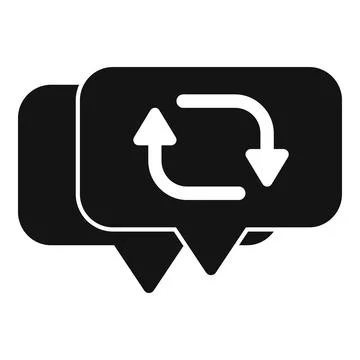 Chart repost icon simple vector. Repost graphic Illustrazione stock