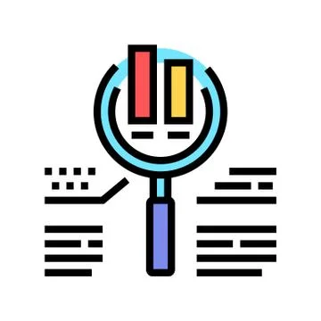 Chart research color icon vector illustration Stock Illustration