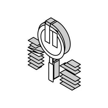 Chart research isometric icon vector illustration 스톡 일러스트