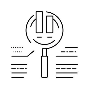 Chart research line icon vector illustration Illustration