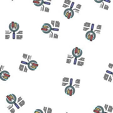 Chart research vector seamless pattern Illustrazione stock