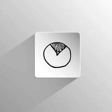 Chart round black icon Doodle Stock Illustration