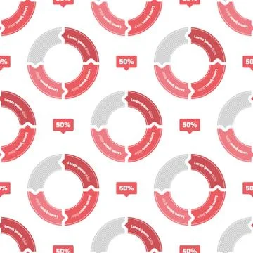 Chart seamless pattern Stock Illustration