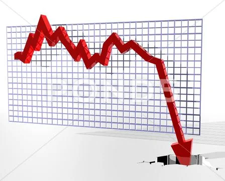 Chart showing bad things Stock Illustration
