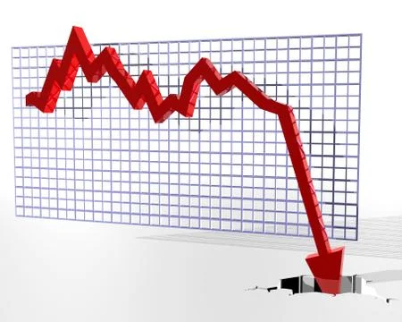 Chart showing bad things Stock Illustration