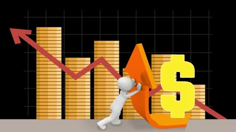 Chart Showing Increase In Revenue And Profit Growth Stock Footage 280329032