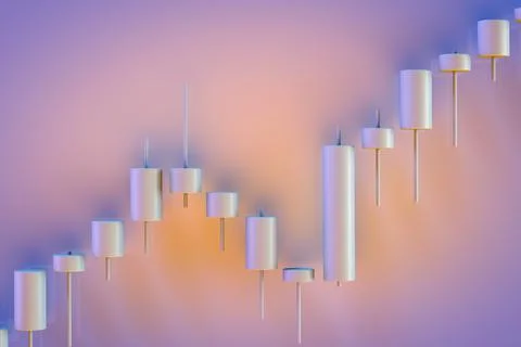 A chart showing an uptrend. Decorative background 스톡 일러스트