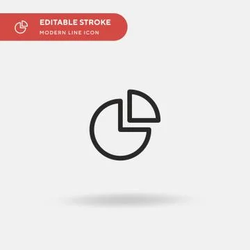 Chart Simple vector icon. Illustration symbol design template for web mobile  Stock Illustration